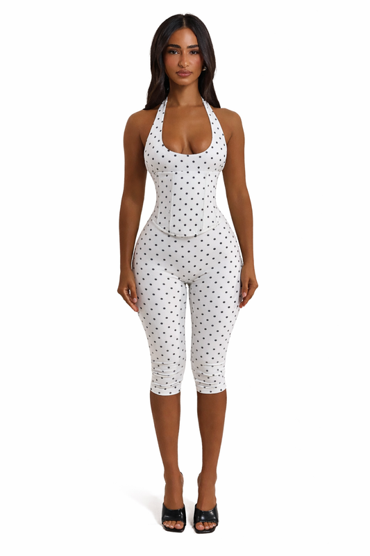 Polka Dot Corset Jumpsuit